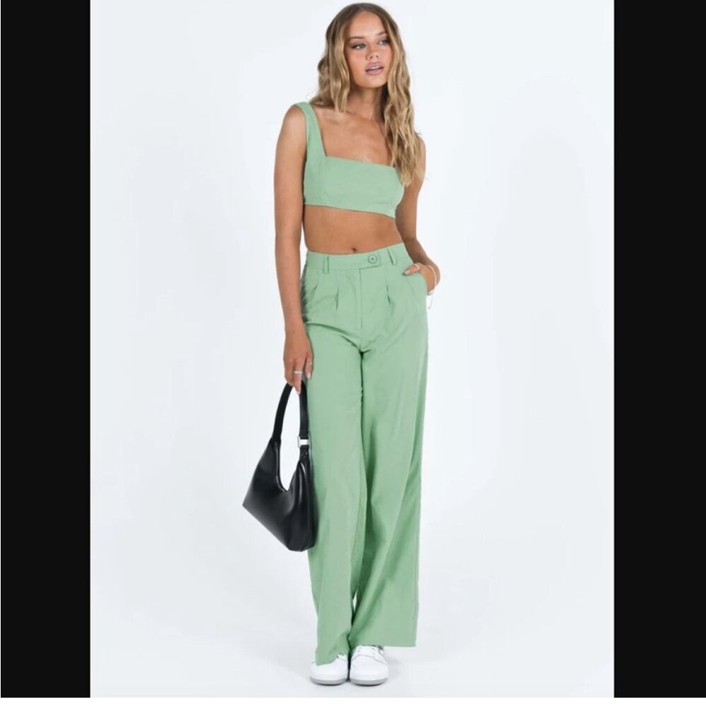 Princess Polly Huxley Crop Top & Pants Set Size 2 NWT